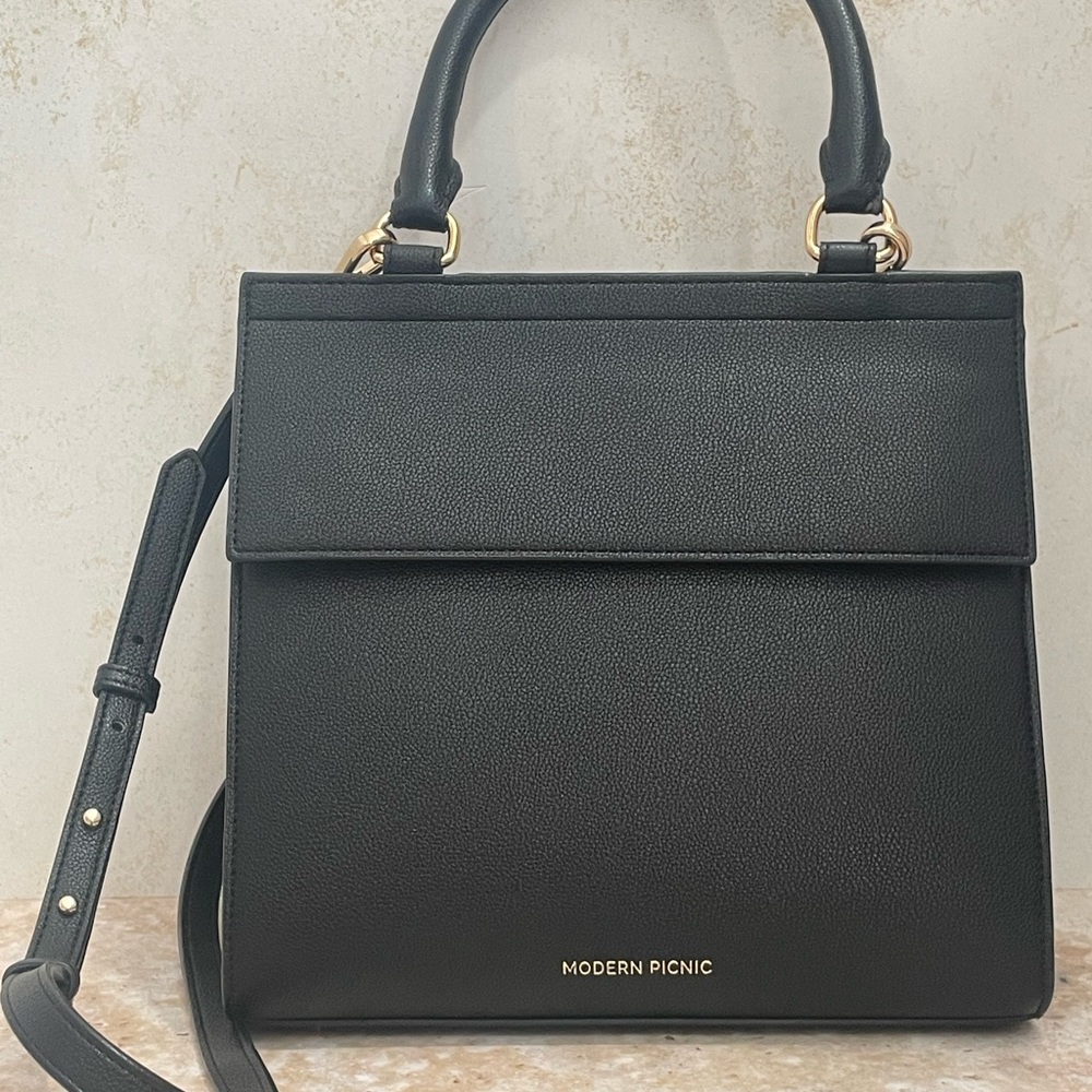 Modern Picnic Black Lunch Bag